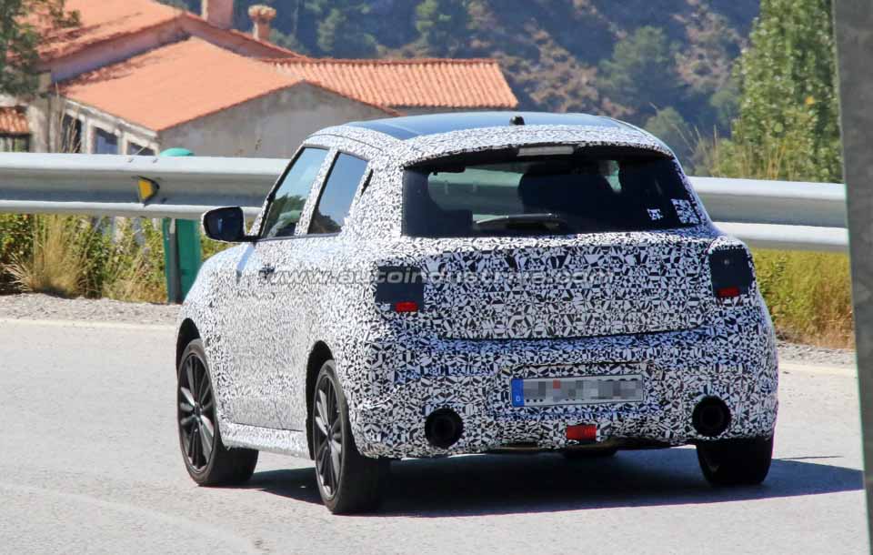 The rear of the Suzuki Swift Sport