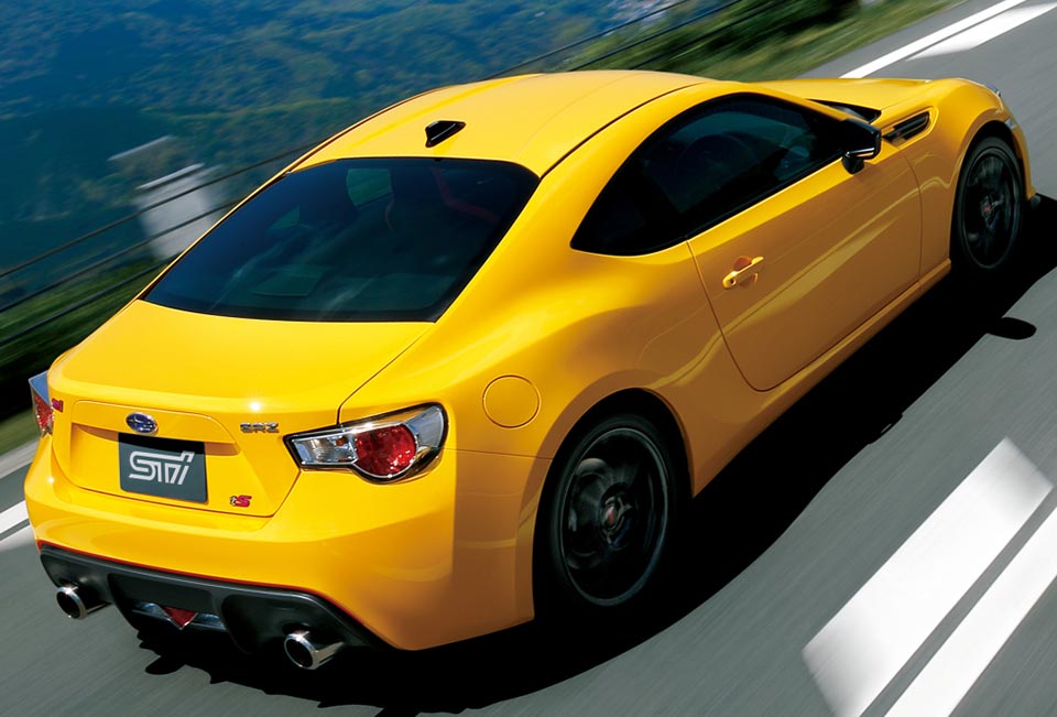 Rear of the Subaru BRZ tS