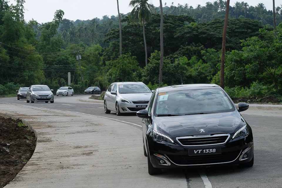 Peugeot 308 on the road