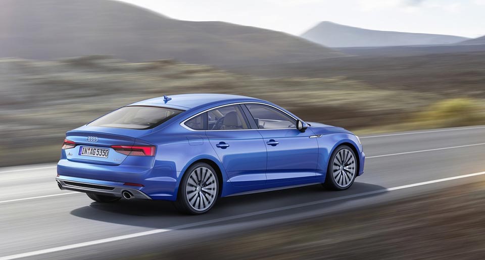 Rear quarter of the new Audi S5 Sportback