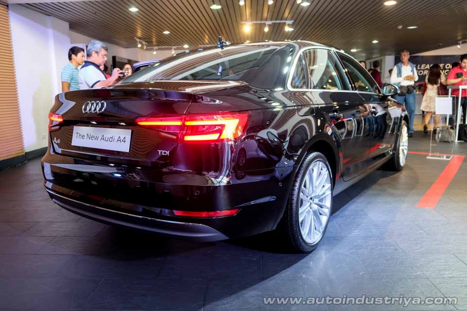 The rear of the 2016 Audi A4