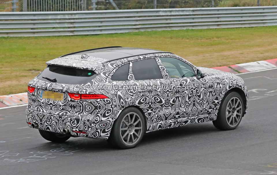 The F-Pace R's rear quarters