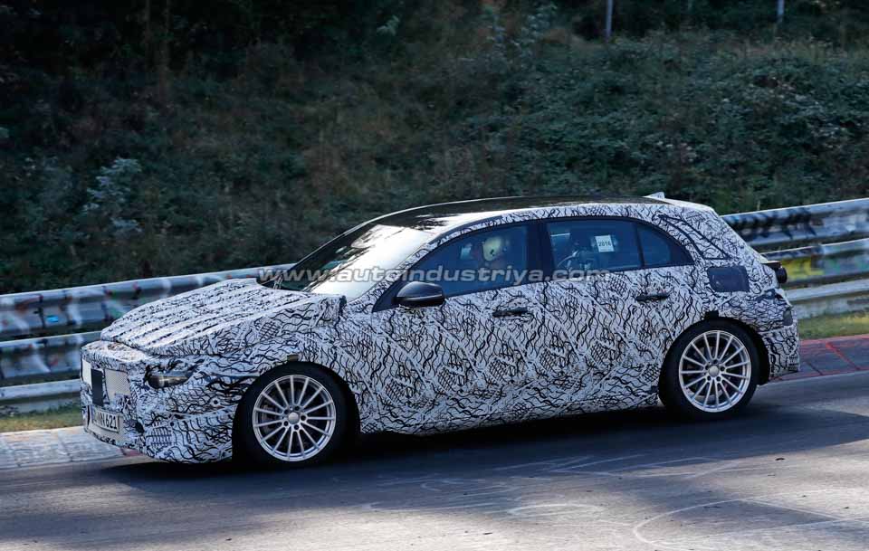 The prototype Mercedes-Benz A-Class out testing
