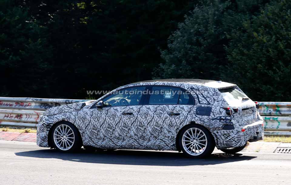 The rear quarter of the new A-Class