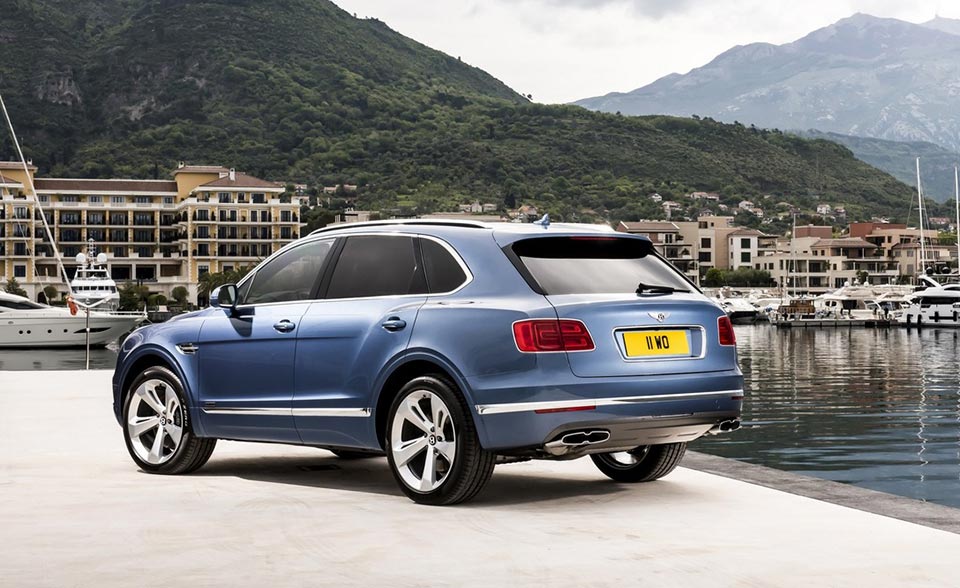 Rear quarter of the Bentley Bentayga turbo-diesel