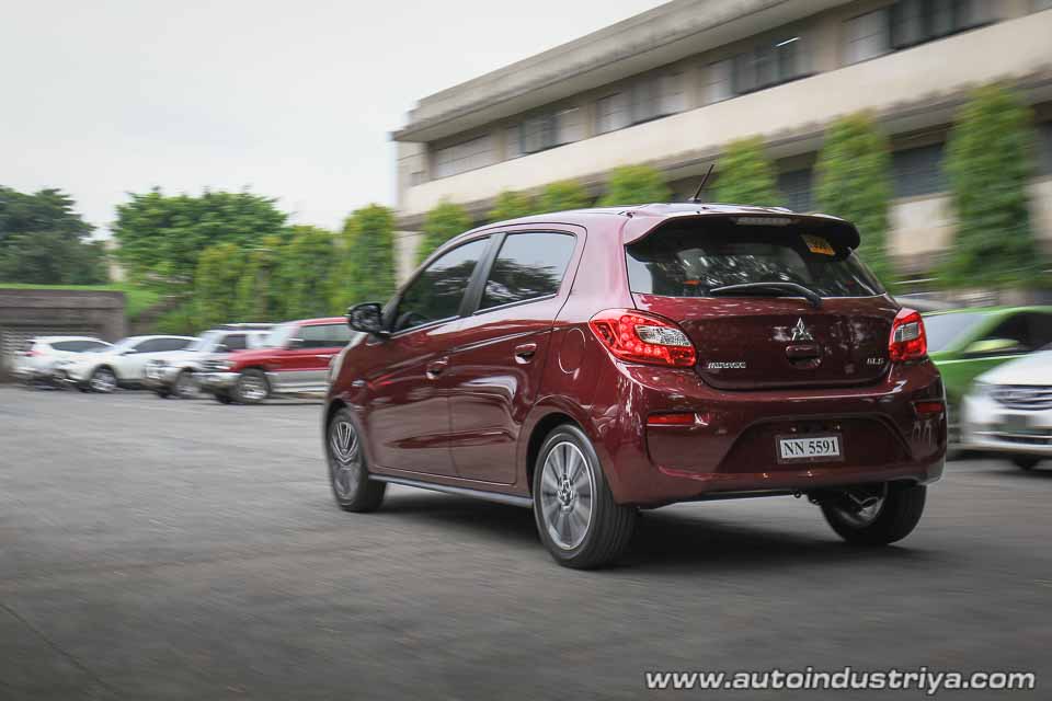 Rear quarter of the 2016 Mitsubishi Mirage GLS