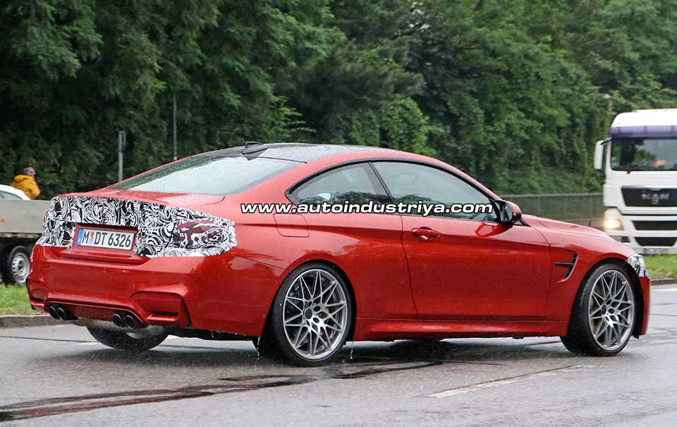 BMW M4 spied rear