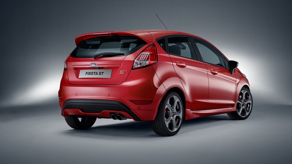 Rear quarter of the new five-door Ford Fiesta ST