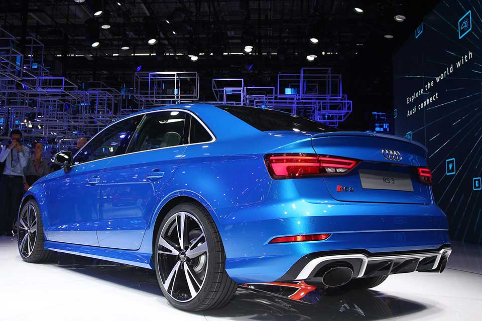 Rear quarter of the Audi RS3 Sedan