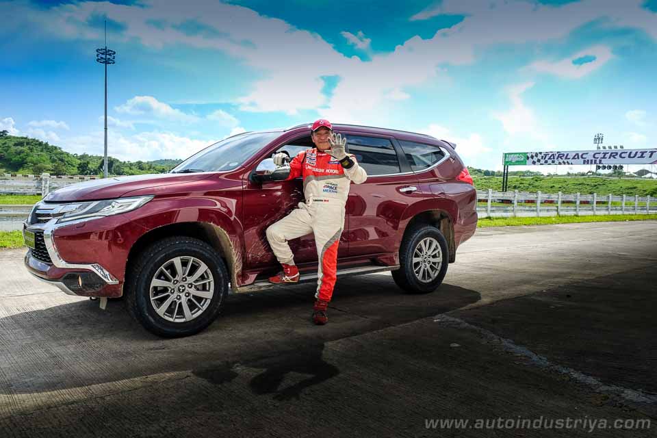 Masuoka posing with Montero Sport