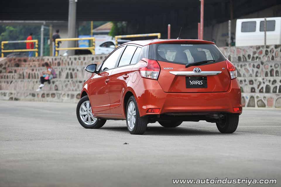 Rear quarter of the 2016 Toyota Yaris 1.5G CVT