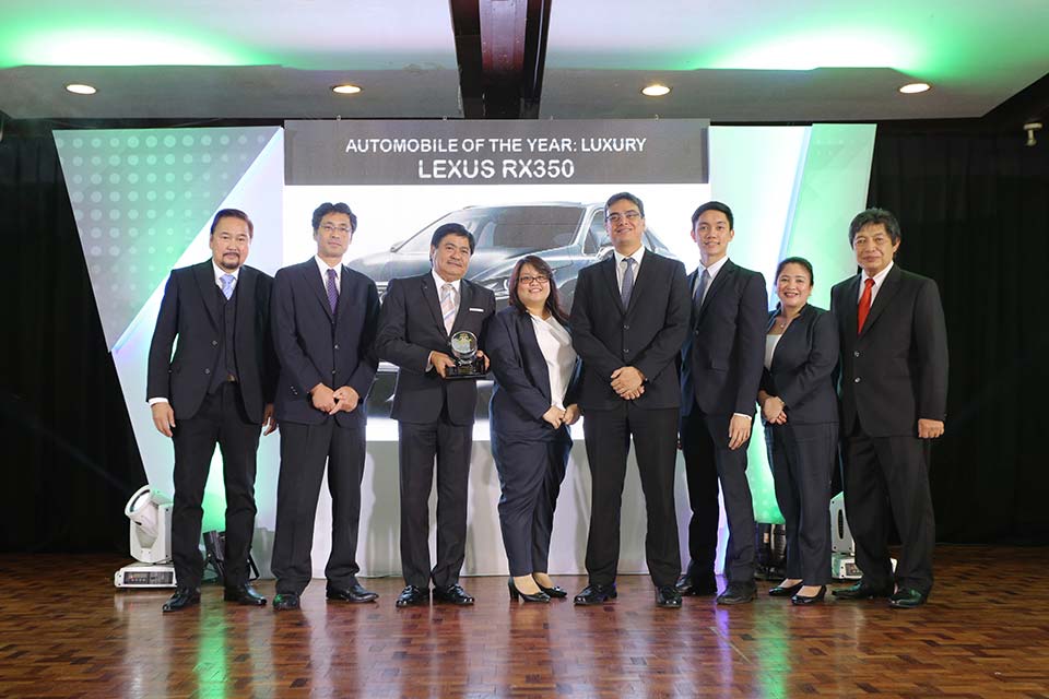 The Lexus RX350 winning this year's luxury automobile of the year