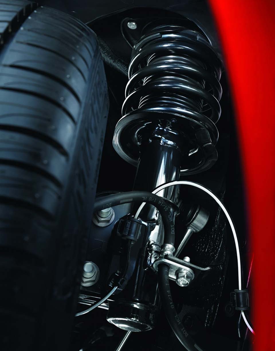 The uprated springs and dampers on the 2017 BRZ GT