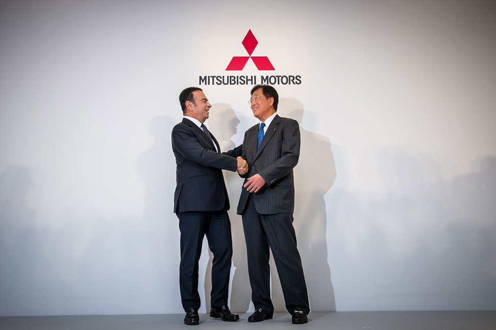 Carlos Ghosn and Osamu Masuko