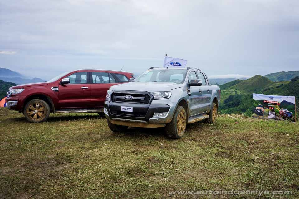 Reaching the summit of Mt. Balagbag with the Ford Ranger, Everest