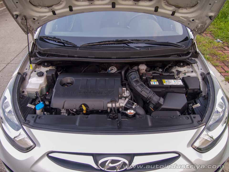 The turbocharged CRDi 1.6-liter engine of the Hyundai Accent
