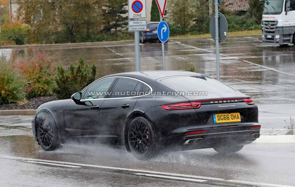 Another rear quarter shot of the Bentley Flying Spur mule