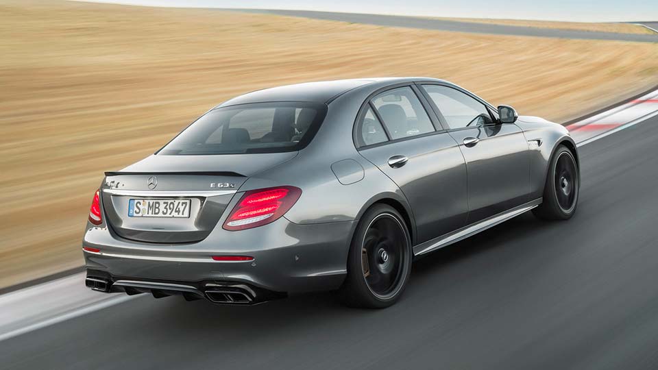 The 2018 Mercedes-AMG E63 AMG rear quarter