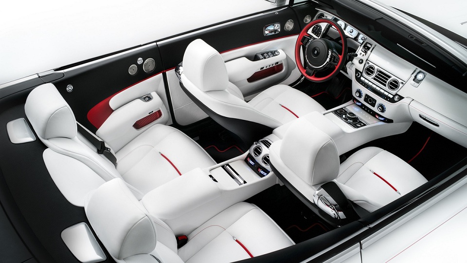 A view inside the special edition Rolls-Royce Dawn Inspired by Fashion