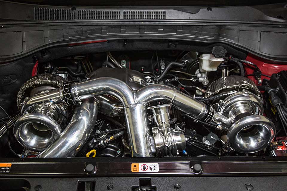 The 1,090 PS engine of the Hyundai Santa Fast