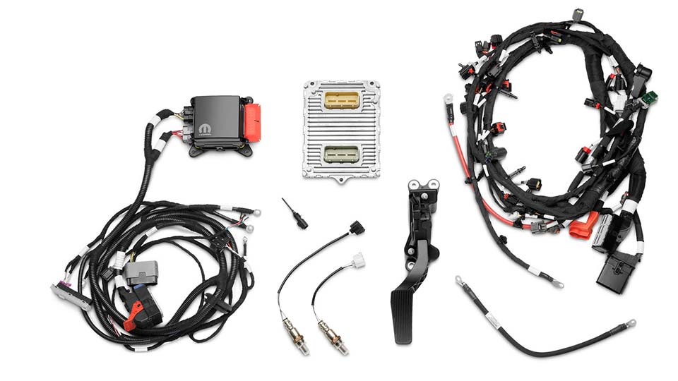 The electrical components of the new Mopar crate motors