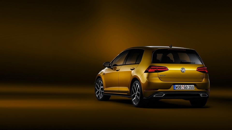 Rear quarter of the 2017 Volkswagen Golf