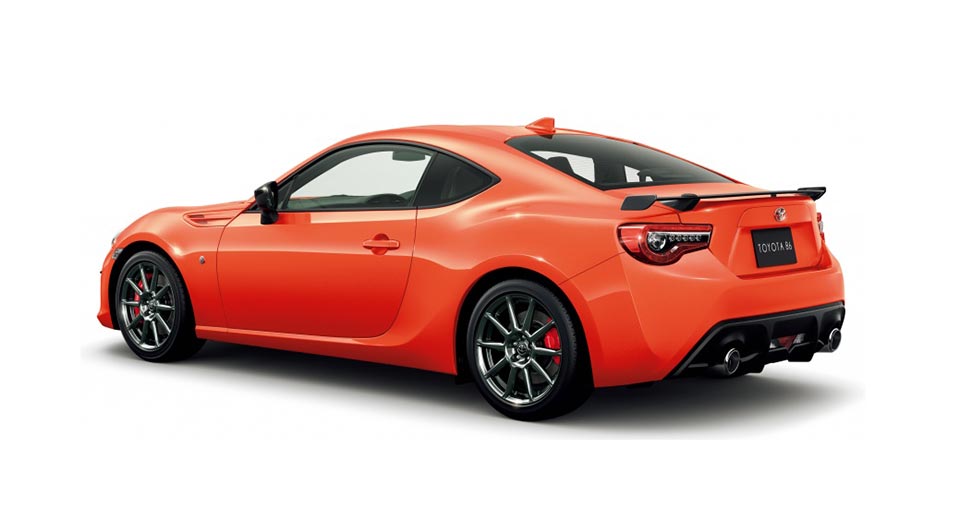 Rear quarter of the Toyota 86 Solar Orange Limited