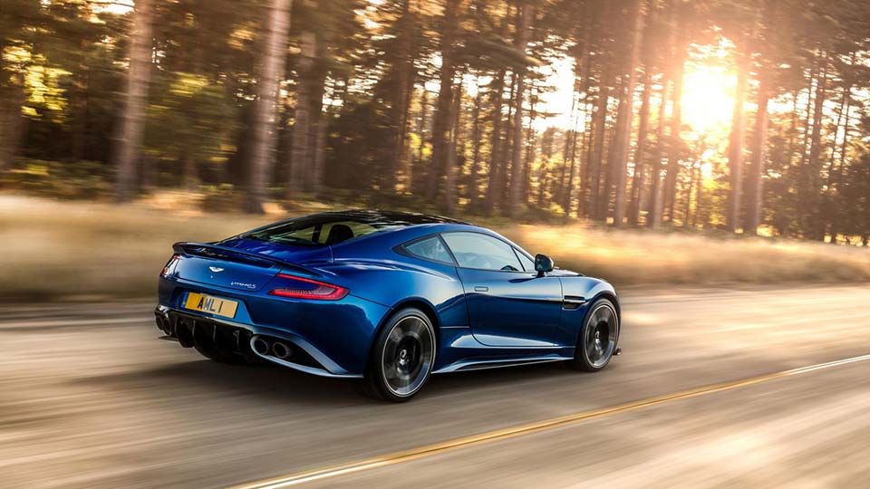 Rear quarter of the 2017 Aston Martin Vanquish S