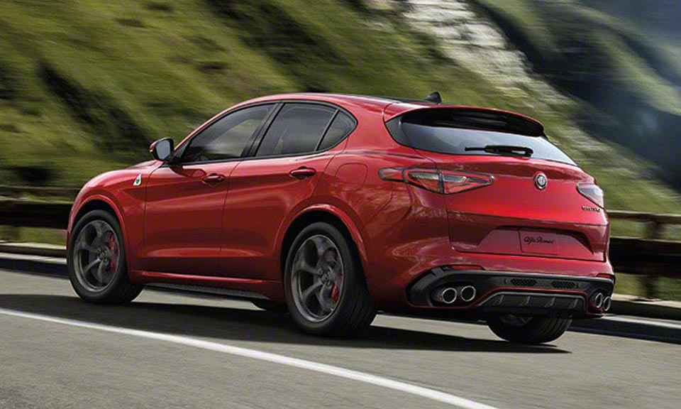 Rear quarter of the all-new Alfa Romeo Stelvio