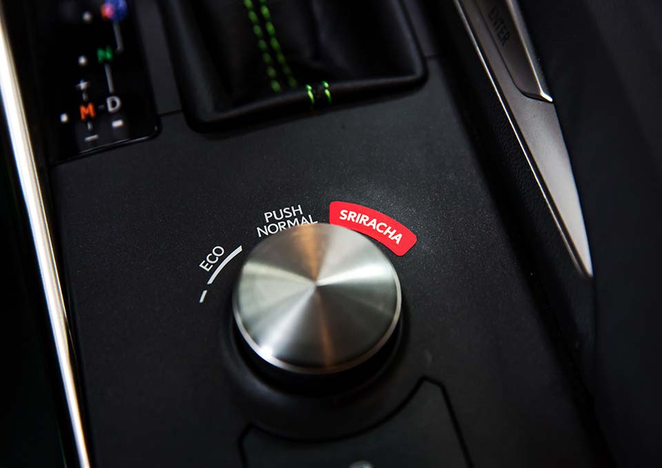 The Sriracha mode on the one-off Lexus IS