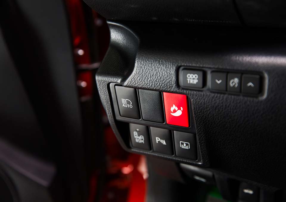 The heated seats mode courtesy of Sriracha on the Lexus IS