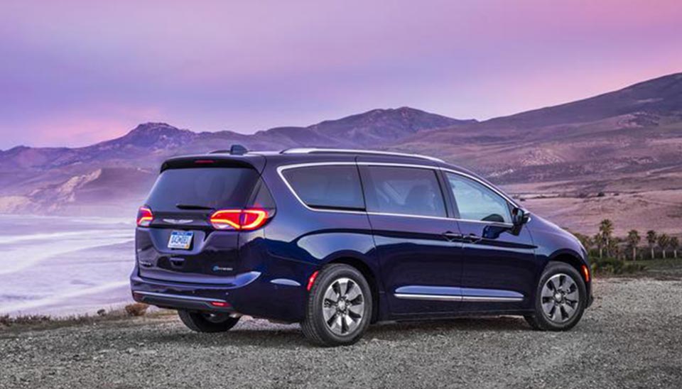 Rear quarter of the Chrysler Pacifica Hybrid