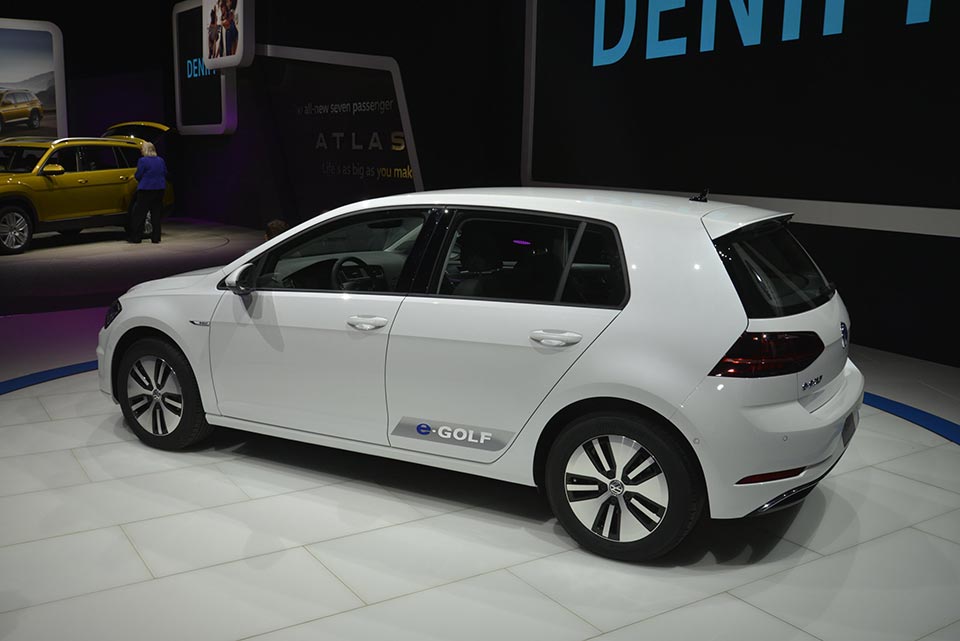 Rear quarter of the 2017 Volkswagen e-Golf