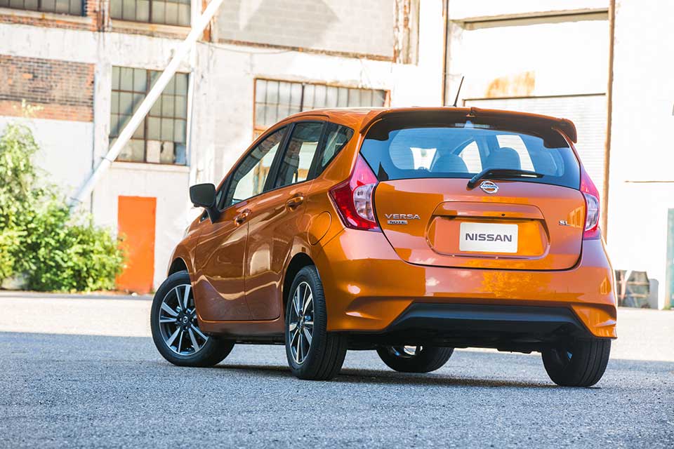 Rear quarter of the 2017 Nissan Versa Note