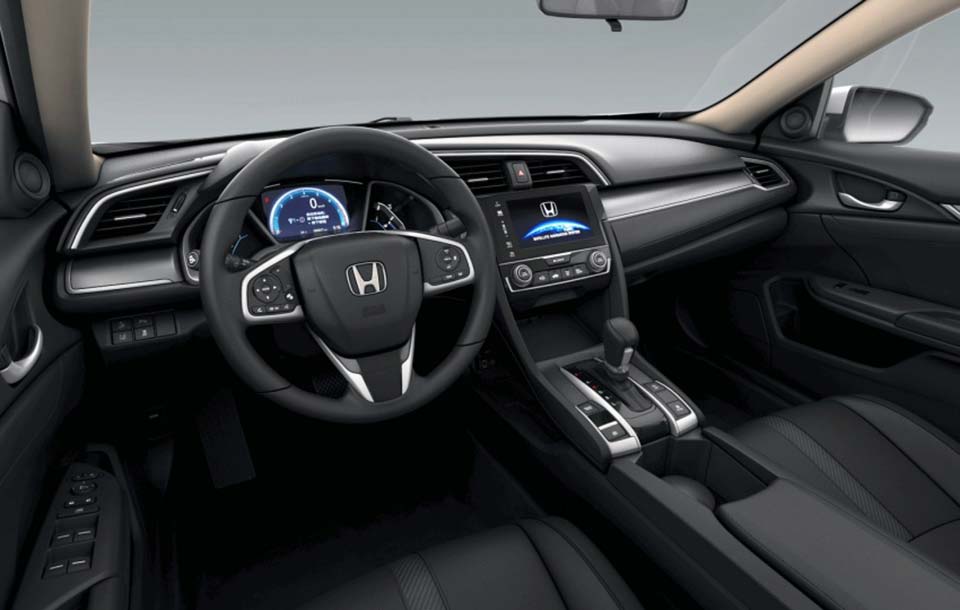 Interior of the 2017 Honda Civic 1.0T