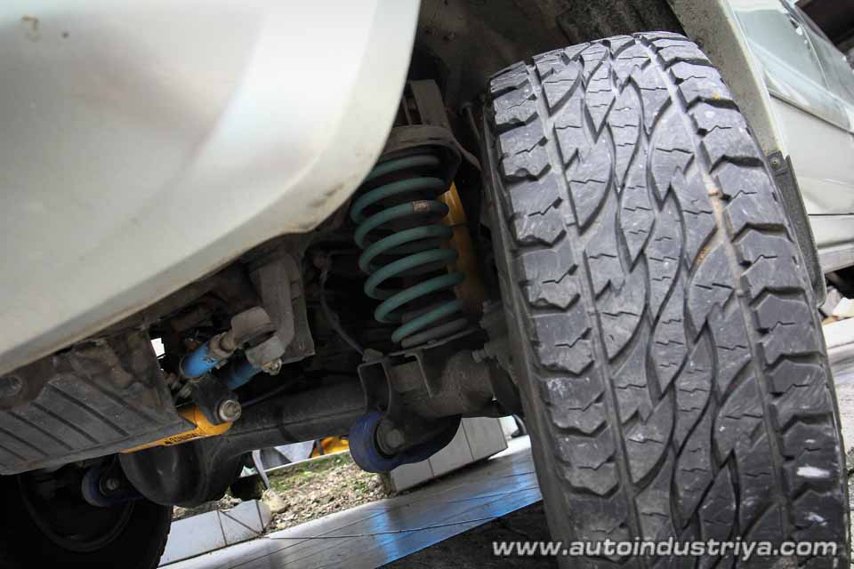 Don't turn on the radio during the test drive. Listen for sounds coming from underneath