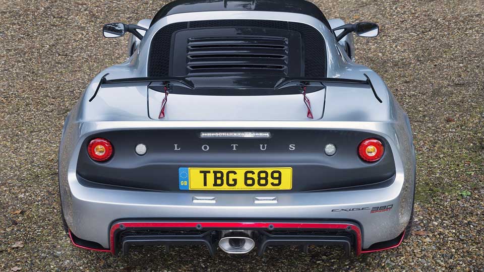 Rear of the Lotus Exige Sport 380