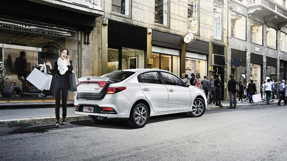 Rear of the 2018 Kia K2