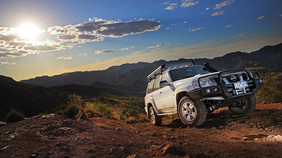 Climbing up a hill with the Nissan Patrol Legend Edition