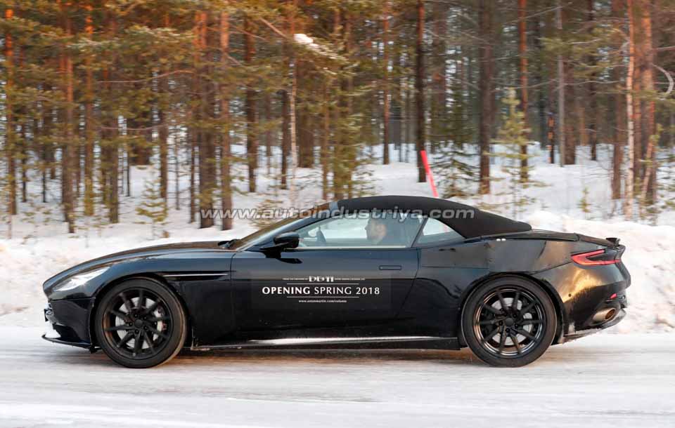 Spied: Aston Martin conducts cold-weather testing of DB11 Volante Spied: Aston Martin conducts cold-weather testing of DB11 Volante