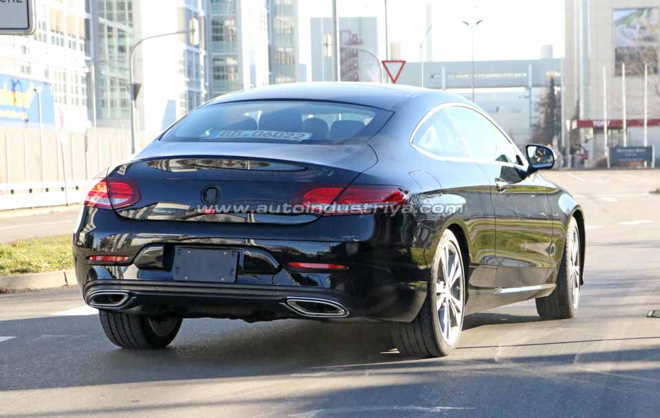 Spied: Mercedes-Benz C205 C-Class Coupe facelift spotted testing