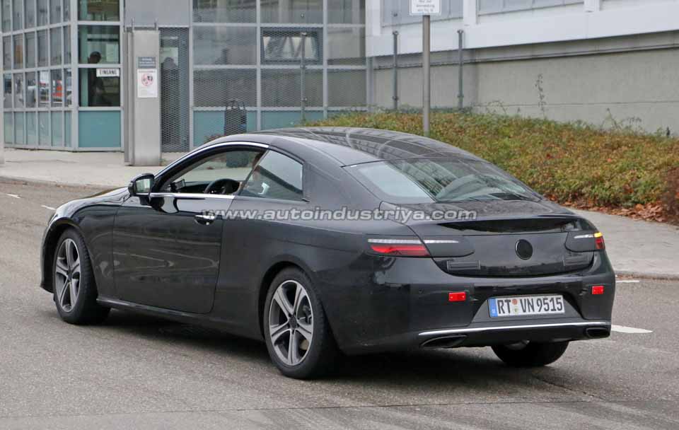 Rear quarter of the Mercedes-Benz E-Class in coupe form