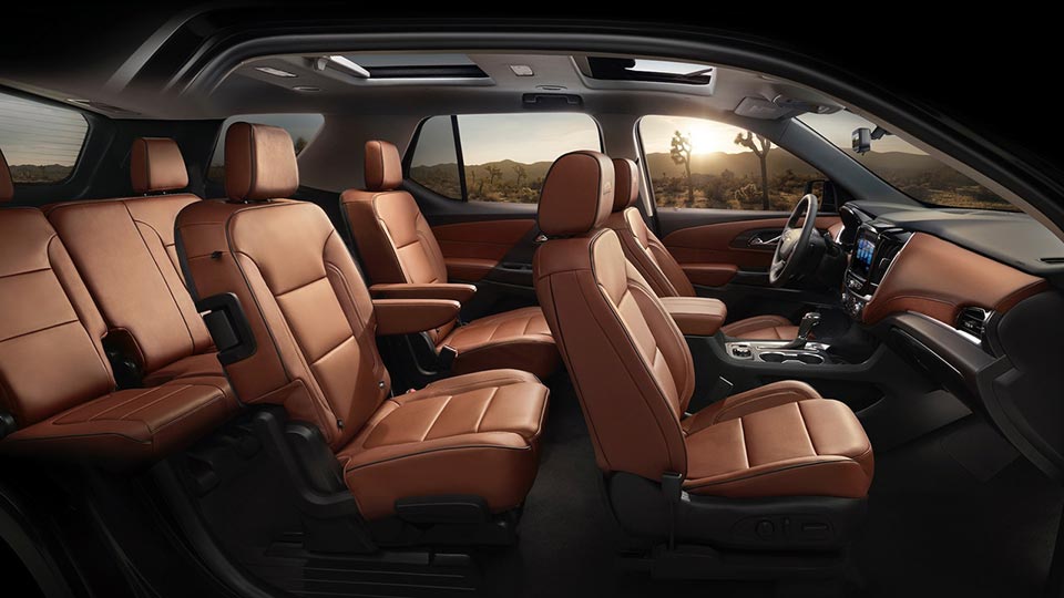 The 7-seat layout of the 2018 Chevy Traverse