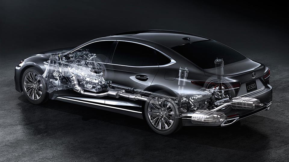 The new powertrain for the 2018 Lexus LS