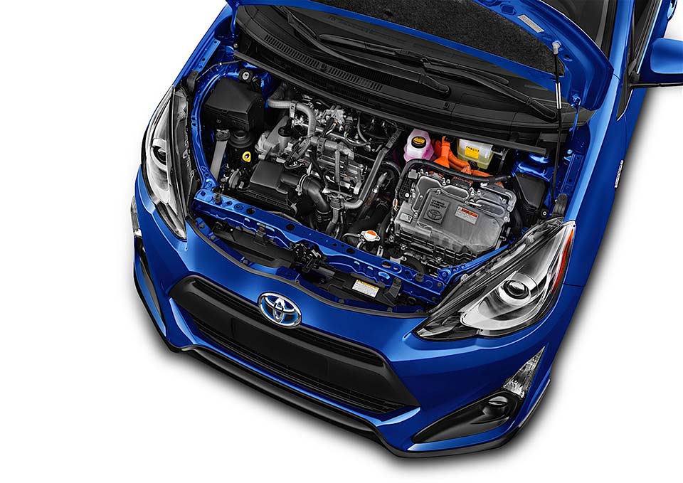 The 1.5-liter hybrid engine of the Toyota Prius c