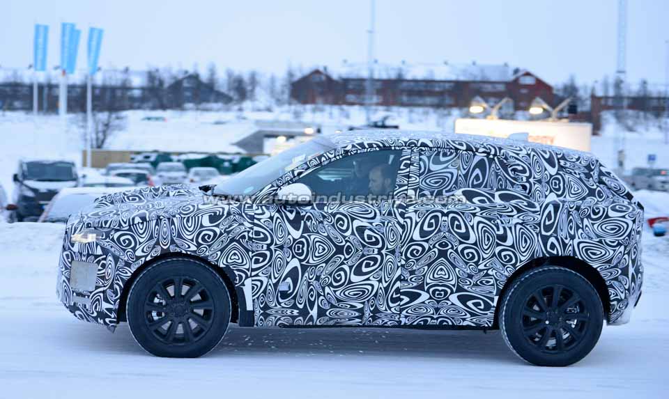 Side profile of the Jaguar E-Pace prototype