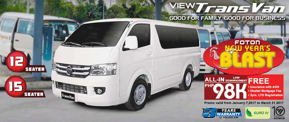 The Foton Transvan New Year's Blast promo