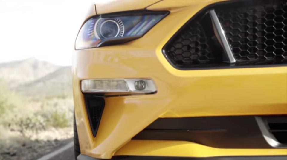 A closer look at the purported 2018 Ford Mustang facelift's front fascia
