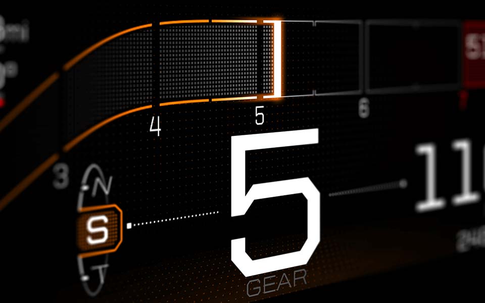 The digital cluster can also which gear the Ford GT is in