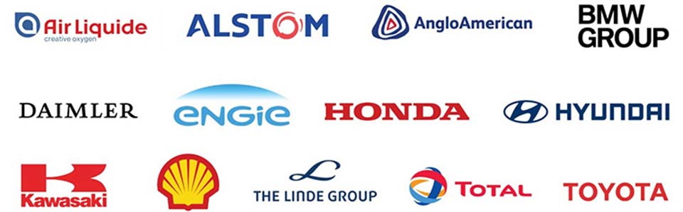 The 13 members of the newly-launched Hydrogen Council